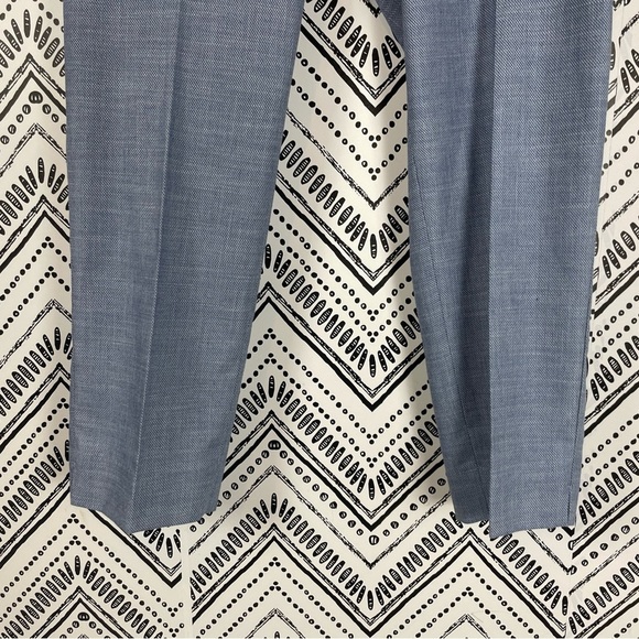 NWOT Women Talbots Blue Chambray Mid Rise Straight Leg Hampshire Ankle Pants 14 - Picture 6 of 10